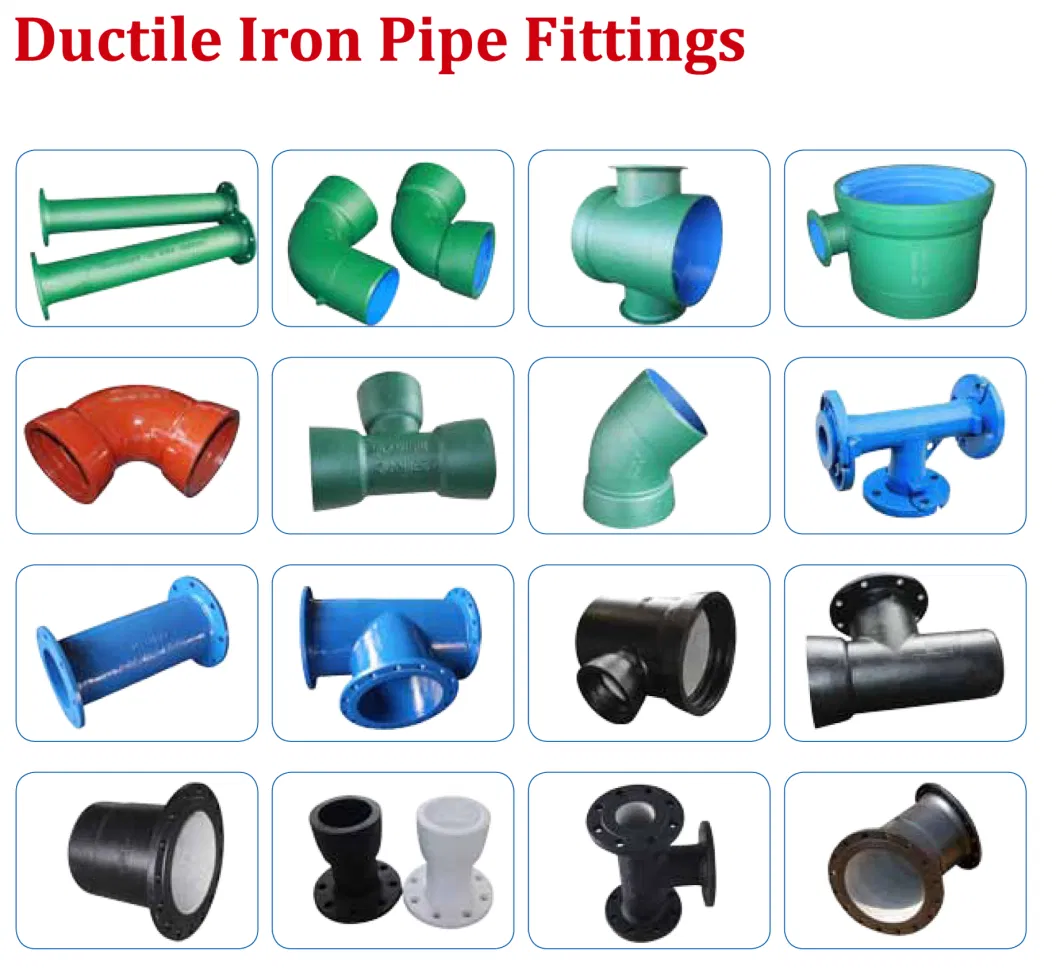 ISO2531 En545 BS En598 Ductile Iron Cast Iron Pipe Fittings