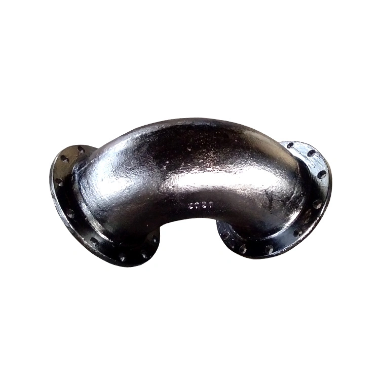 Awwa C153 Black Ductile Cast Iron Double Flange Elbow Pipe Fitting Supplier