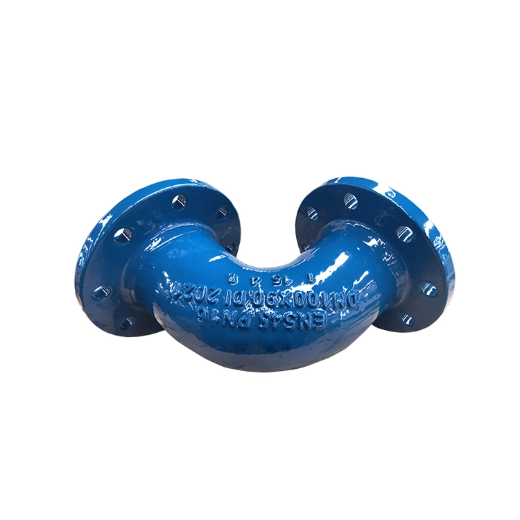 Awwa C153 Black Ductile Cast Iron Double Flange Elbow Pipe Fitting Supplier