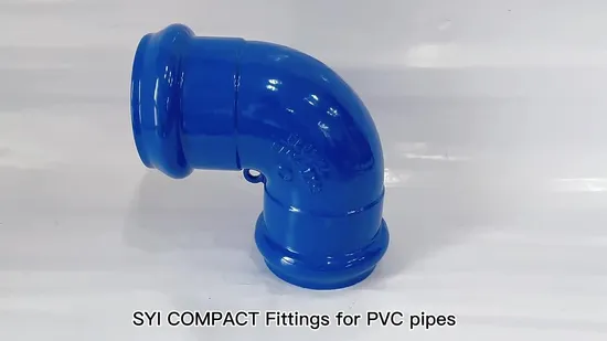 ISO 1083 ISO 2531 En 545 En598 파이프라인 프로젝트용 연성이 있는 철 PVC 파이프 피팅